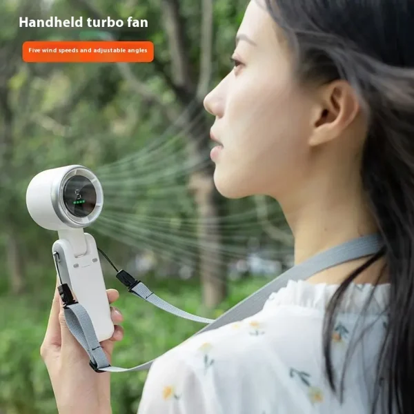 003-2.webp Mini Turbo Fan – 3600mAh, Compact Design in Black, White & Light Green Colours