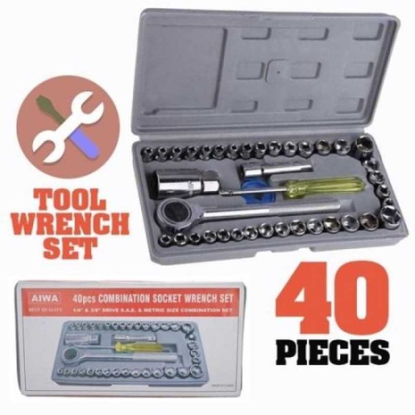 6200c379457a8_800x800.jpg Stainless Steel Hexagonal Aiwa 40 In 1 Pcs Wrench Tool Kit